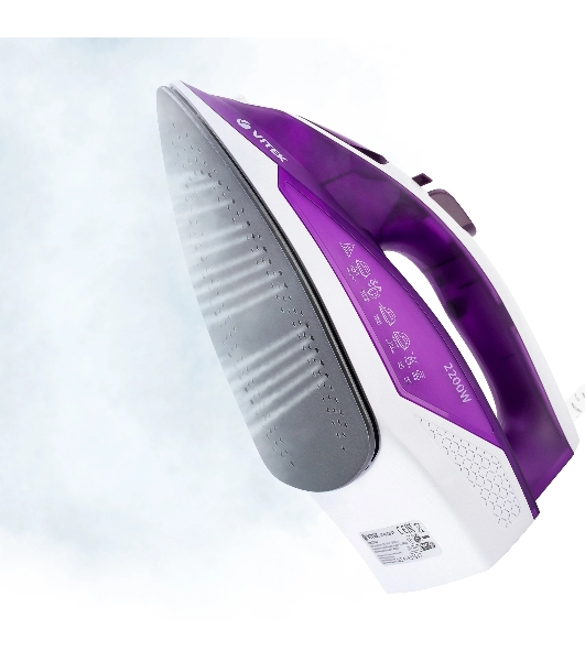 Утюг Vitek VT-8308 VT 2200 Вт, белый/сиреневый