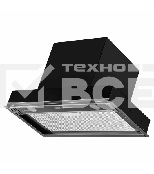 Вытяжка встраиваемая Kuppersberg Nancy S 60 черный, 60 см, 850 куб. м/ч, 42 дБ