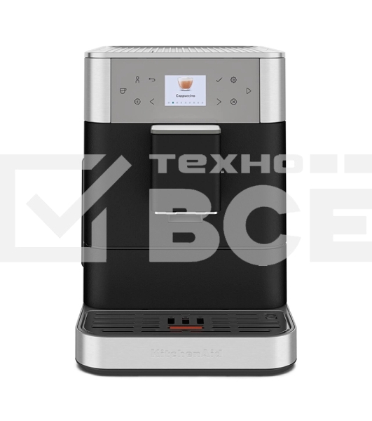 Автоматическая эспрессо-машина KitchenAid 5KES8556EBK, 2.2 л, одновременное приготовление двух чашек, 5 уровней крепости кофе, автоматическая очистка, автоматическая декальцинация, цветной дисплей, сенсорное управление, 15 рецептов, автоматическое вспенив