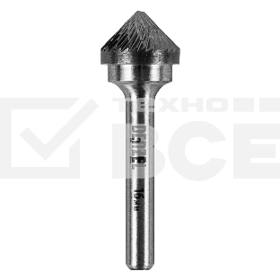Борфреза по металлу Denzel твердосплавная, зенкер 90 град., тип-K, 16 мм