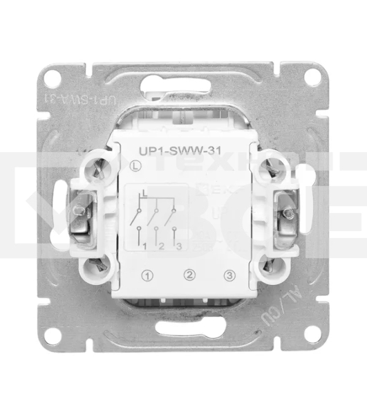 Механизм выключателя EKF UP1-SWA-31 Эпика трехклавишный, алюминий