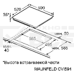 Индукционная варочная панель Maunfeld CVI594SF2DGR Inverter, фото2