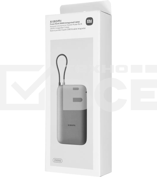 Портативный аккумулятор Xiaomi BHR9740GL 20000mAh QC3.0/PD2.0 22.5W 3A USB-A/USB-C темно-серый