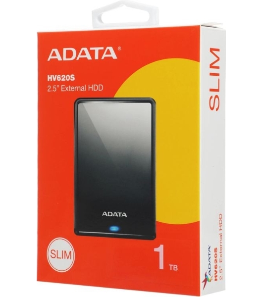 Внешний HDD 2.5' ADATA HV620S, 1TB, USB 3.2 Gen 1 Type-A, 5400 rpm, черный