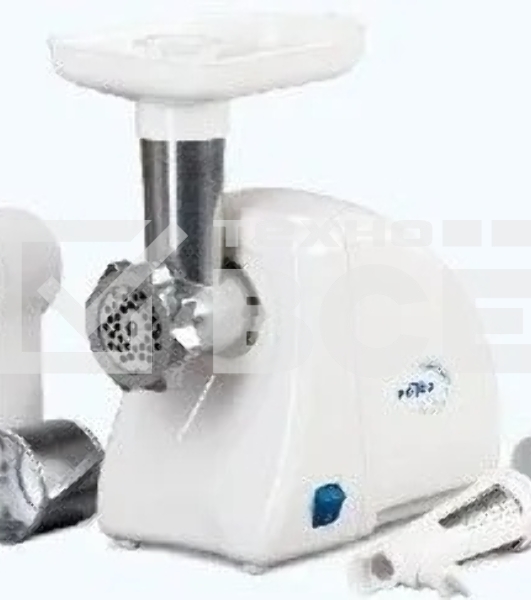 Мясорубка электрическая Ротор Экстра М ЭМШ 35/250-3 белый, 1500 Вт, 0.6 кг/мин, насадки - 4