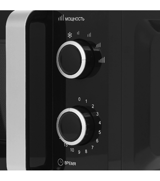 Микроволновая печь Renova MMS-20B1 черный, 20 л, 700 Вт, переключатели - поворотный механизм