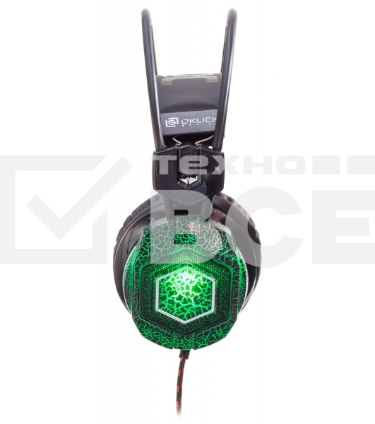 Наушники с микрофоном Oklick HS-L500G черный 2.2м мониторы оголовье