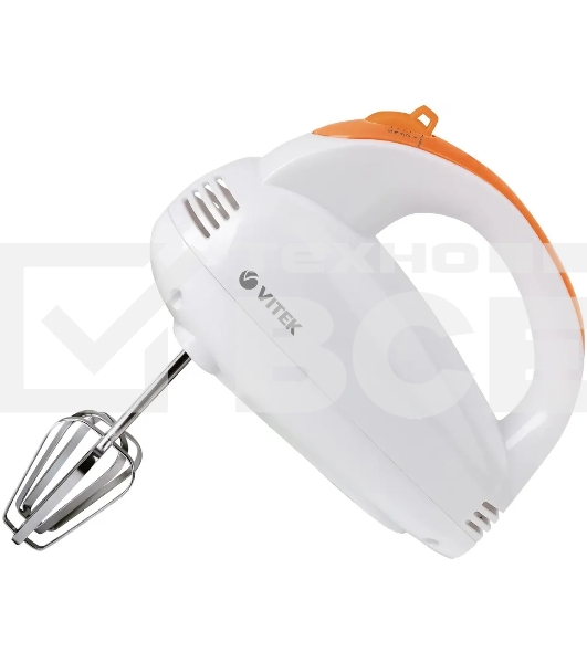 Миксер Vitek VT-1492 оранжевый/белый