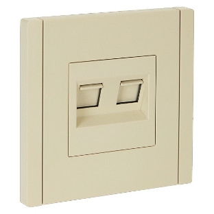 Розетка компьютерная IEK FORTE&PIANO FP434 2-ая RJ45 кат.6 ваниль