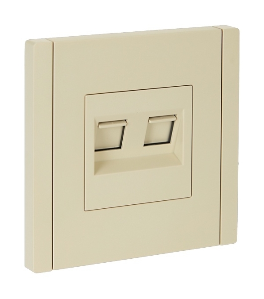 Розетка компьютерная IEK FORTE&PIANO FP434 2-ая RJ45 кат.6 ваниль