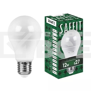 Лампа светодиодная SAFFIT SBA6012 (55008) 12 вт Е27 белый