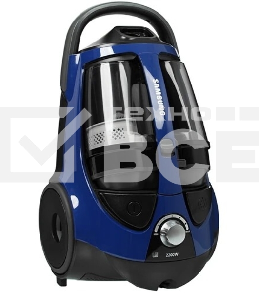 Пылесос Samsung VCC8836V36/XEV синий, 430/2200 Вт, уборка сухая, пылесборник контейнер 2 л