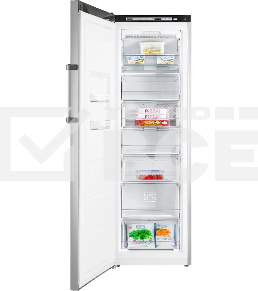 Морозилка ATLANT 7606-182 N, серебристый, 278л, 8 ящкиов