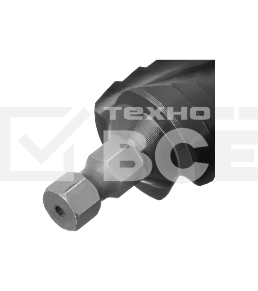 Сверло ступенчатое Denzel 6-8-10-12-14-16-18-20-22-24-26-28-30 мм, Р6М5, 6-гр. хвостовик 723604