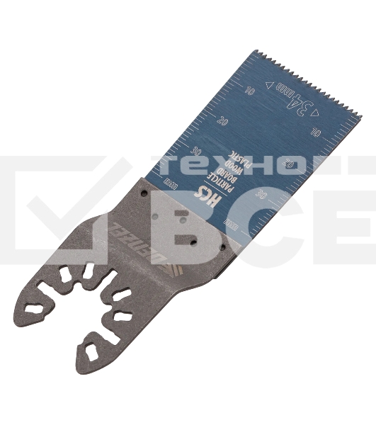 Насадка для МФИ Denzel режущая пазовая прямая, HCS, по дереву, 34 х 1,4 мм, мелкий зуб