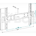 Кронштейн для телевизора Holder LCD-F6608 черный 42'-65' макс.45кг настенный фиксированный, фото3