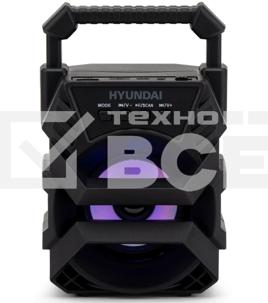 Колонка портативная Hyundai H-PS1000 черный 9 Вт 1.0 BT/USB 10м 500mAh