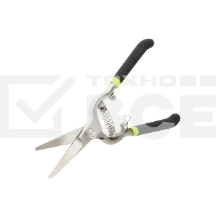 Ножницы садовые Deli DL580123 цельнометаллические, 200мм, макс. диаметр резки 12мм, сталь 55С, возвратная пружина, противоскользящие рукоятки