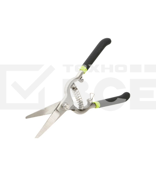 Ножницы садовые Deli DL580123 цельнометаллические, 200мм, макс. диаметр резки 12мм, сталь 55С, возвратная пружина, противоскользящие рукоятки