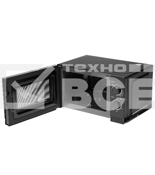 Микроволновая печь Sharp R-6000RK черный, 20 л, 800 Вт, переключатели - поворотный механизм