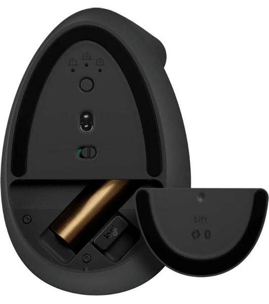 Мышь беспроводная Logitech Lift графитовый, 4000 dpi, радиоканал, Bluetooth, USB, кнопки - 6