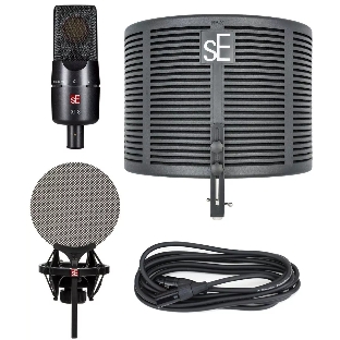 Микрофон конденсаторный sE Electronics X1 S STUDIO BUNDLE 20 Гц 20 кГц, кардиоида, комплектация: фильтр RF-Х, металлический поп-фильтр, держатель типа паук, 3-х метровый микрофонный кабель