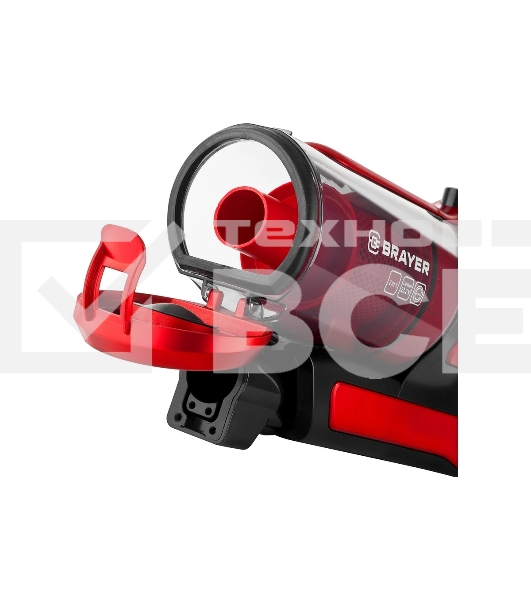 Пылесос вертикальный BRAYER BR4260 красный, питание от аккумулятора, 120 Вт, уборка сухая, пылесборник 0.6 л, работа от АКБ max 40 мин