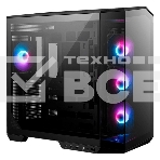 Компьютерный корпус MSI MAG Pano 100R PZ , Mid Tower, ATX, 2xUSB 3.2 Gen 1, 1xUSB 3.2 Gen2 Type-C, 3x120mm ARGB Reverse Blade Fan, 1x120mm ARGB Fan, ARGB+PWM Control Board,Tempered Glass Window, Brown Box, фото3