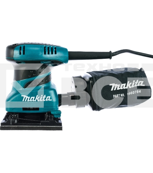 Шлифовальные машины Makita BO4555 ВШМ, 200Вт,114х102мм,14000об\м,ампл-1.5мм,1.1кг,кор,п\сборник,зажим\липучка
