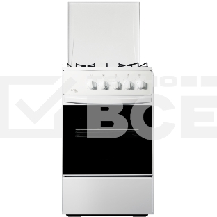 Газовая плита Лада Nova RG 24044 W газконтроль духового шкафа, металлическая крышка, цвет Белый