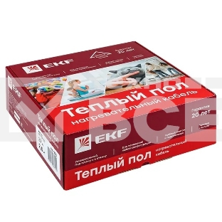Теплый пол (нагревательный кабель) 375Вт 27 м 2,5 м2 EKF