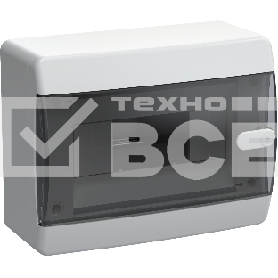 Корпус пластиковый IEK UNION Compact ЩРН-П-8 IP41 черная прозрачная дверь (UIC-KP12-N-08-41-K01)