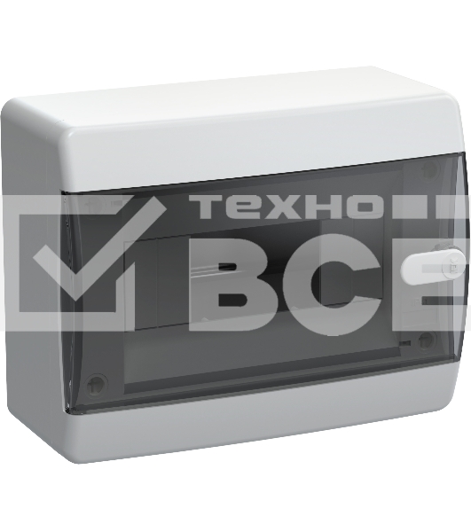Корпус пластиковый IEK UNION Compact ЩРН-П-8 IP41 черная прозрачная дверь (UIC-KP12-N-08-41-K01)