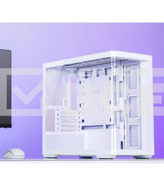 Корпус без блока питания JONSBO D300, Mini-Tower, TG, no fan, 2xUSB-A 3.2 + 1xUSB-C 3.2, mATX, mITX White