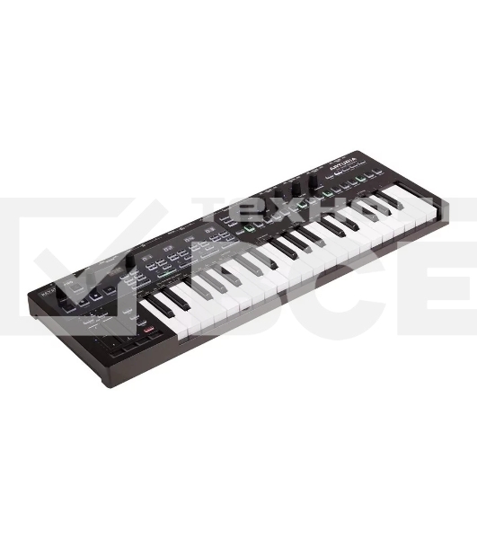 Клавиатура MIDI [430213] Arturia [KeyStep Pro Chroma] 37 клавиш, 4-дорожечный секвенсор до 64 шагов, 4 группы разъемов для работы с аналоговым оборудованием и модулями, 24-частный секвенсор ударных, арпеджиатор, разъемы MIDI In/Out, Sync In/Out, CV/Gate