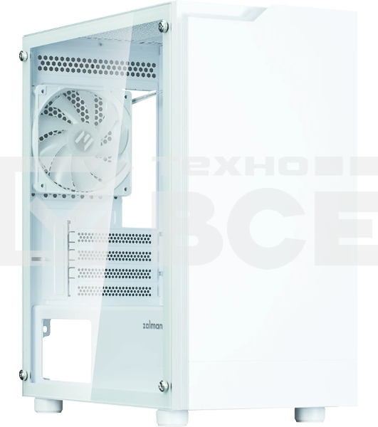 Компьютерный корпус Zalman T4 PLUS, MATX, белый, WINDOW, 1 x Combo (3.5'' or 2.5''), 1x3.5'', 2x2.5