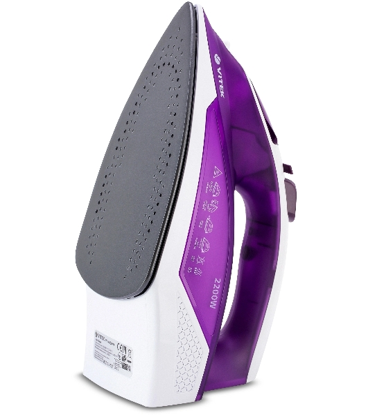 Утюг Vitek VT-8308 VT 2200 Вт, белый/сиреневый