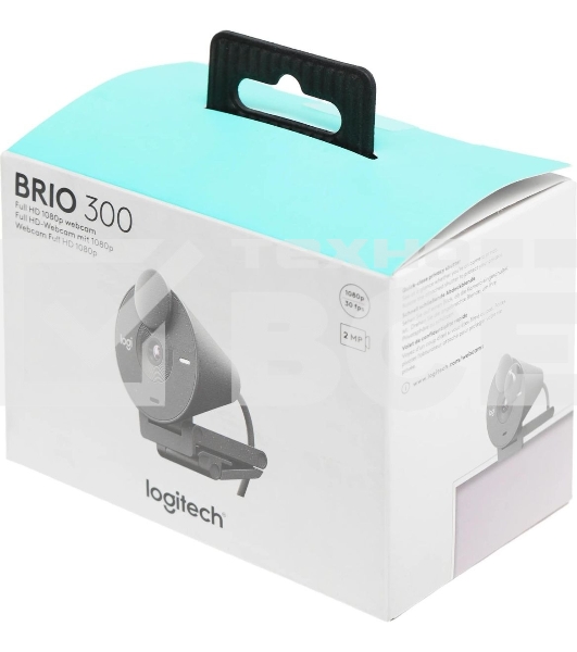 Веб-камера Logitech Brio 300 1920x1080, 30 кадр/с, USB Type-C, микрофон (шумоподавление), автоматическая фокусировка, автоосвещение, универсальное крепление