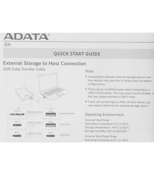 Внешний HDD 2.5' ADATA HV620S, 1TB, USB 3.2 Gen 1 Type-A, 5400 rpm, черный