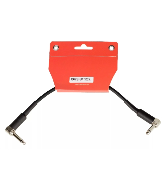 Инструментальный кабель FORCE FGC-19/025L Jack - Jack, угловые штекеры, 0,25 м