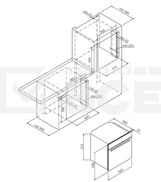 Электрический духовой шкаф Graude BK 60.1 SM, встраиваемый