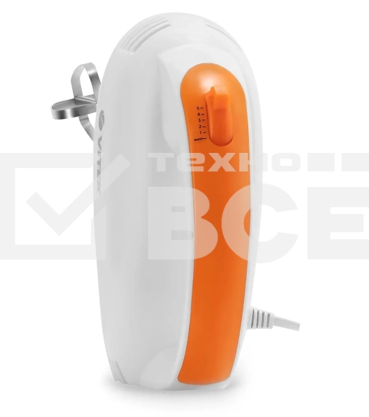 Миксер Vitek VT-1492 оранжевый/белый