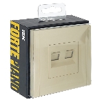 Розетка компьютерная IEK FORTE&PIANO FP434 2-ая RJ45 кат.6 ваниль, фото2