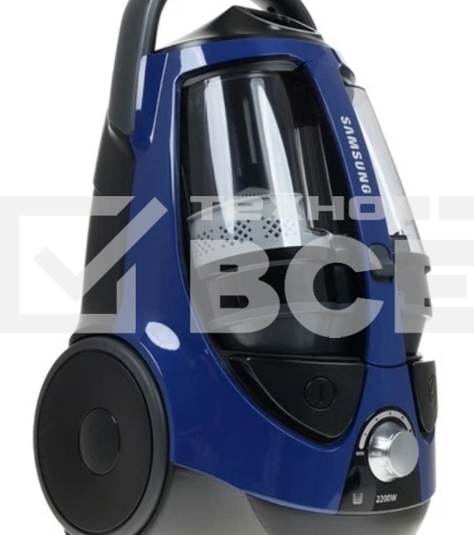 Пылесос Samsung VCC8836V36/XEV синий, 430/2200 Вт, уборка сухая, пылесборник контейнер 2 л