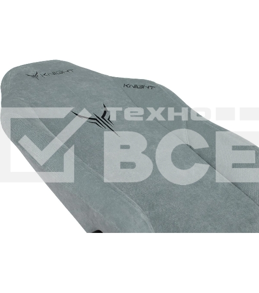 Кресло игровое Knight N1 Fabric серо-голубой Light-28 с подголов. крестовина металл