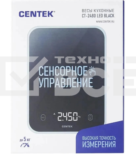 Весы кухонные Centek CT-2480 LED черный