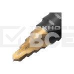 Сверло ступенчатое Denzel 6-8-10-12-14-16-18-20-22-24-26-28-30 мм, Р6М5, 6-гр. хвостовик 723604, фото5