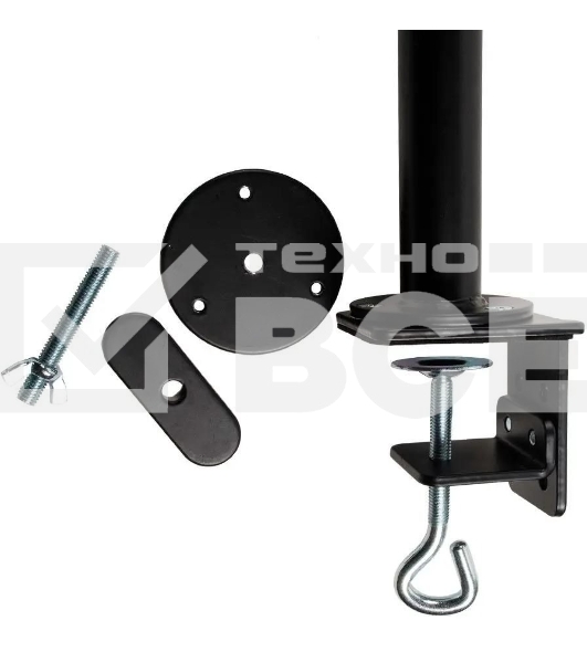 Кронштейн для мониторов ЖК Kromax OFFICE-11 черный 15'-32' макс.10кг настольный поворот и наклон