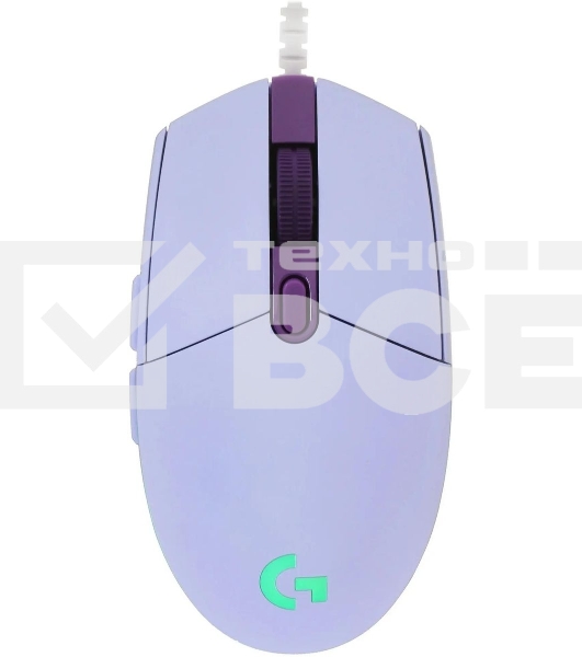 Мышь проводная Logitech G102 LIGHTSYNC фиолетовый, 8000 dpi, USB, кнопки - 6