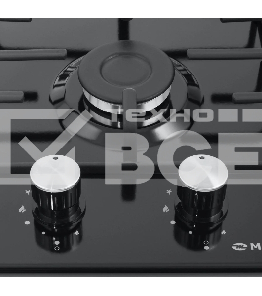 Газовая варочная панель Maunfeld EGHE.32.3EB/G, 2 конфорки, эмалированная сталь, черный